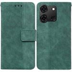 For Infinix Smart 7 India / 7 Plus Geometric Embossed Leather Phone Case(Green)