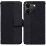 For Infinix Smart 7 India / 7 Plus Geometric Embossed Leather Phone Case(Black)