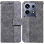 For Infinix Note 30 VIP Geometric Embossed Leather Phone Case(Grey)