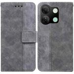 For Infinix Smart 7 HD Geometric Embossed Leather Phone Case(Grey)