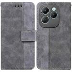 For Infinix Hot 40 / 40 Pro Geometric Embossed Leather Phone Case(Grey)