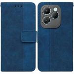 For Infinix Hot 40 / 40 Pro Geometric Embossed Leather Phone Case(Blue)