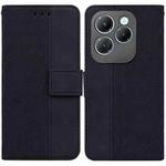 For Infinix Hot 40 / 40 Pro Geometric Embossed Leather Phone Case(Black)