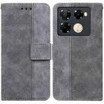 For Infinix Note 40 Pro 5G / 40 Pro 4G Geometric Embossed Leather Phone Case(Grey)