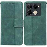 For Infinix Note 40 Pro 5G / 40 Pro 4G Geometric Embossed Leather Phone Case(Green)