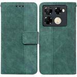 For Infinix Note 40 Pro+ Geometric Embossed Leather Phone Case(Green)