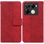 For Infinix Note 40 Pro+ Geometric Embossed Leather Phone Case(Red)