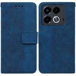 For Infinix Note 40 4G Geometric Embossed Leather Phone Case(Blue)