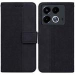 For Infinix Note 40 4G Geometric Embossed Leather Phone Case(Black)