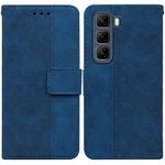 For Infinix Hot 50 4G Geometric Embossed Leather Phone Case(Blue)