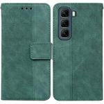 For Infinix Hot 50 4G Geometric Embossed Leather Phone Case(Green)