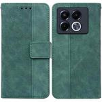 For Infinix Note 40 5G Geometric Embossed Leather Phone Case(Green)