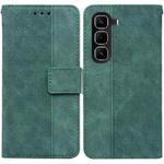 For Infinix Hot 50 Pro 4G Geometric Embossed Leather Phone Case(Green)