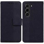 For Infinix Hot 50 Pro 4G Geometric Embossed Leather Phone Case(Black)
