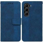 For Infinix Hot 50 Pro+ 4G Geometric Embossed Leather Phone Case(Blue)