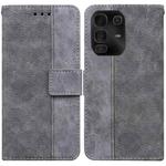 For Infinix Note 50 Pro+ Geometric Embossed Leather Phone Case(Grey)