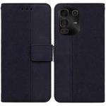 For Infinix Note 50 Pro+ Geometric Embossed Leather Phone Case(Black)