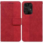 For Infinix Note 50 Pro+ Geometric Embossed Leather Phone Case(Red)