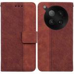 For Infinix Zero 40 4G / 5G Geometric Embossed Leather Phone Case(Brown)