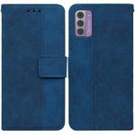 For Nokia G42 Geometric Embossed Leather Phone Case(Blue)