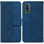 For Nokia XR21 Geometric Embossed Leather Phone Case(Blue)