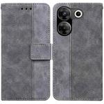 For Tecno Camon 20 Pro 5G Geometric Embossed Leather Phone Case(Grey)