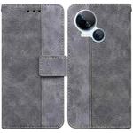 For Tecno Spark 10 5G Geometric Embossed Leather Phone Case(Grey)