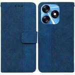 For Tecno Spark 10 / Spark 10C Geometric Embossed Leather Phone Case(Blue)
