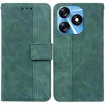 For Tecno Spark 10 / Spark 10C Geometric Embossed Leather Phone Case(Green)