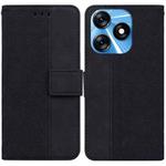 For Tecno Spark 10 / Spark 10C Geometric Embossed Leather Phone Case(Black)