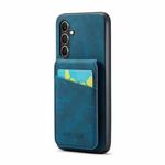 For Samsung Galaxy A54 5G Fierre Shann Crazy Horse Card Holder Back Cover PU Phone Case(Blue)