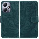 For Infinix Hot 30 Play Tiger Embossing Pattern Flip Leather Phone Case(Green)