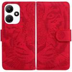 For Infinix Hot 30i Tiger Embossing Pattern Flip Leather Phone Case(Red)