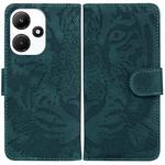 For Infinix Hot 30i Tiger Embossing Pattern Flip Leather Phone Case(Green)