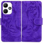 For Infinix Hot 30i Tiger Embossing Pattern Flip Leather Phone Case(Purple)