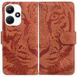 For Infinix Hot 30i Tiger Embossing Pattern Flip Leather Phone Case(Brown)