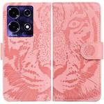 For Infinix Note 30 Tiger Embossing Pattern Flip Leather Phone Case(Pink)