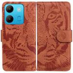 For Infinix Smart 7 African Tiger Embossing Pattern Flip Leather Phone Case(Brown)