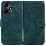 For Infinix Hot 30 Tiger Embossing Pattern Flip Leather Phone Case(Green)