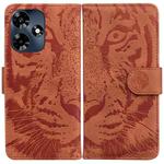 For Infinix Hot 30 Tiger Embossing Pattern Flip Leather Phone Case(Brown)