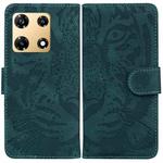 For Infinix Note 30 Pro Tiger Embossing Pattern Flip Leather Phone Case(Green)