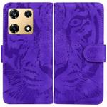 For Infinix Note 30 Pro Tiger Embossing Pattern Flip Leather Phone Case(Purple)