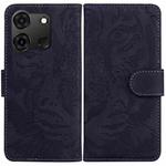 For Infinix Smart 7 India/7 Plus Tiger Embossing Pattern Flip Leather Phone Case(Black)