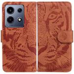 For Infinix Note 30 VIP Tiger Embossing Pattern Flip Leather Phone Case(Brown)