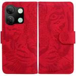 For Infinix Smart 7 HD Tiger Embossing Pattern Flip Leather Phone Case(Red)