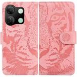 For Infinix Smart 7 HD Tiger Embossing Pattern Flip Leather Phone Case(Pink)