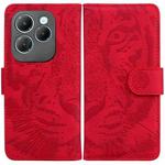 For Infinix Hot 40 / 40 Pro Tiger Embossing Pattern Flip Leather Phone Case(Red)