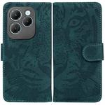 For Infinix Hot 40 / 40 Pro Tiger Embossing Pattern Flip Leather Phone Case(Green)