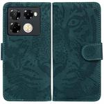 For Infinix Note 40 Pro 4G / 5G Tiger Embossing Pattern Flip Leather Phone Case(Green)