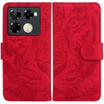 For Infinix Note 40 Pro+ Tiger Embossing Pattern Flip Leather Phone Case(Red)